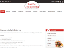 Tablet Screenshot of justforjetscatering.com